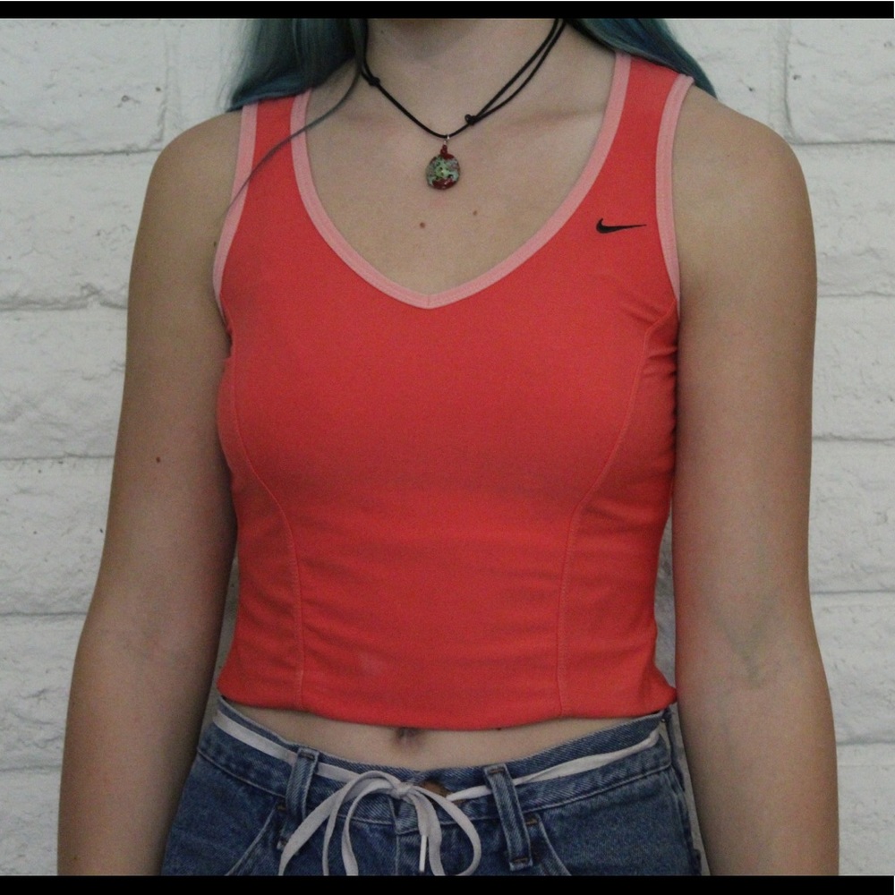 Nike y2k salmon tennis tank top